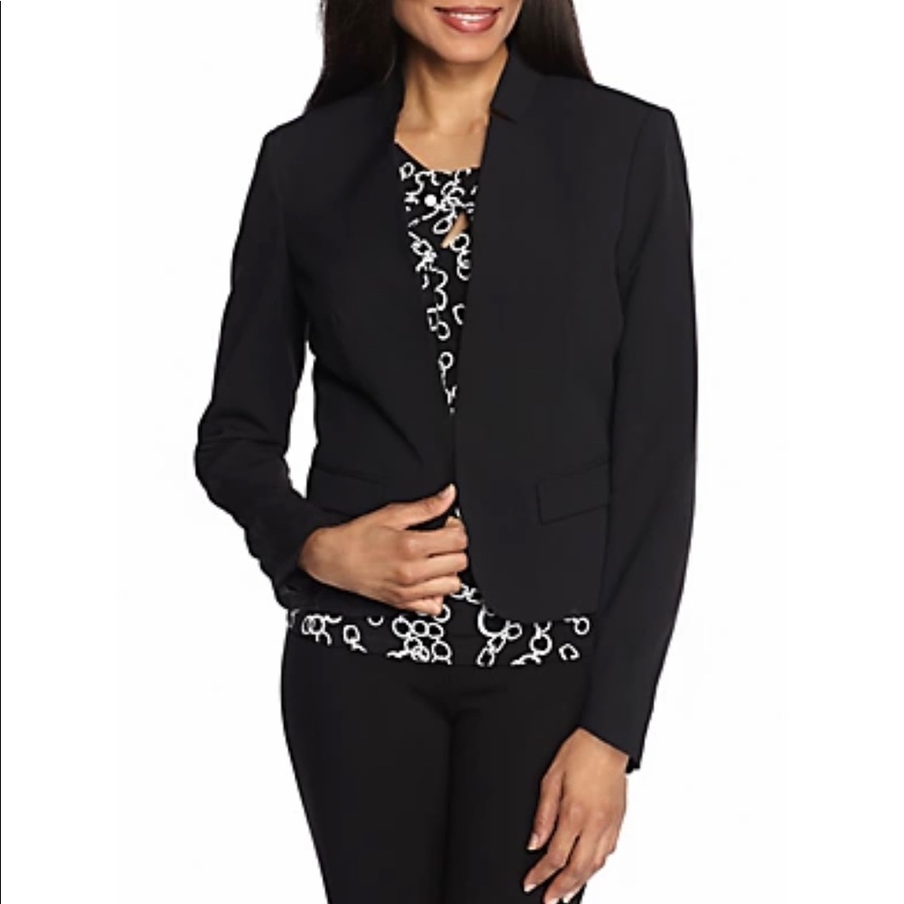 Nine West Inverted Notch Collar Jacket/ blazer